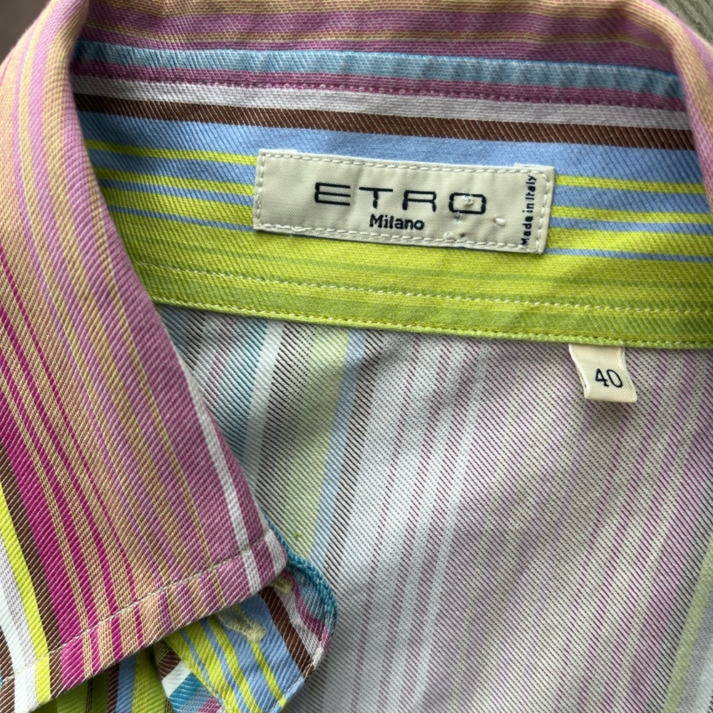 Etro button up blouse bright colors size IT 40/S - Picture 4 of 11